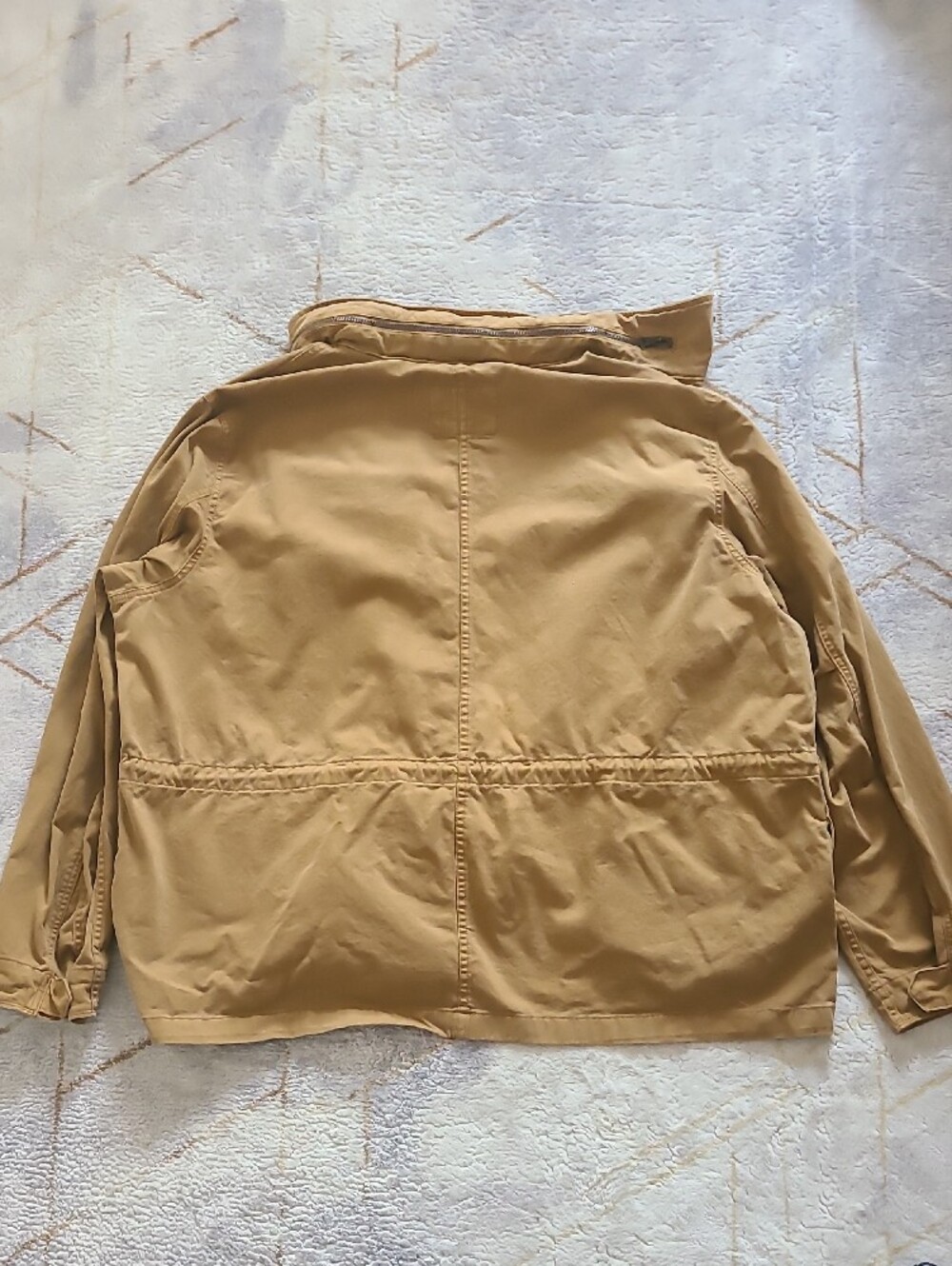 Old Navy Men XXL Tall Brown Utility Field Jacket M65 4 Pocket Hooded Cotton - Picture 9 of 12